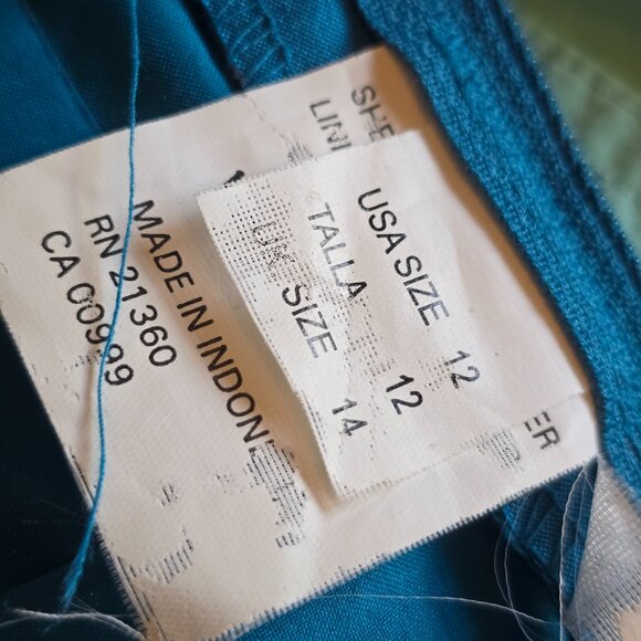 Matte Satin Teal ANGELINA FACCENDA Formal Gown sz 12 - Picture 10 of 12